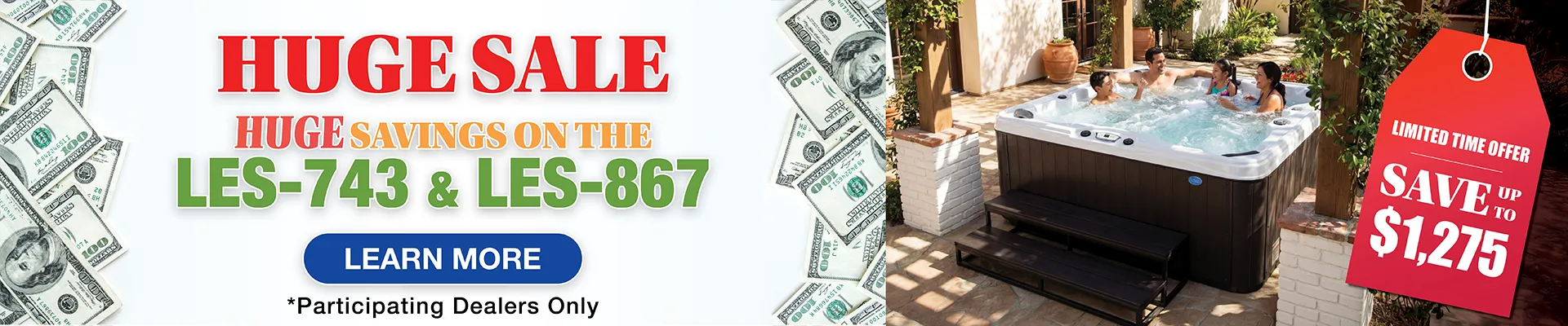 Calspas hot tub being used in a family setting - Elyria